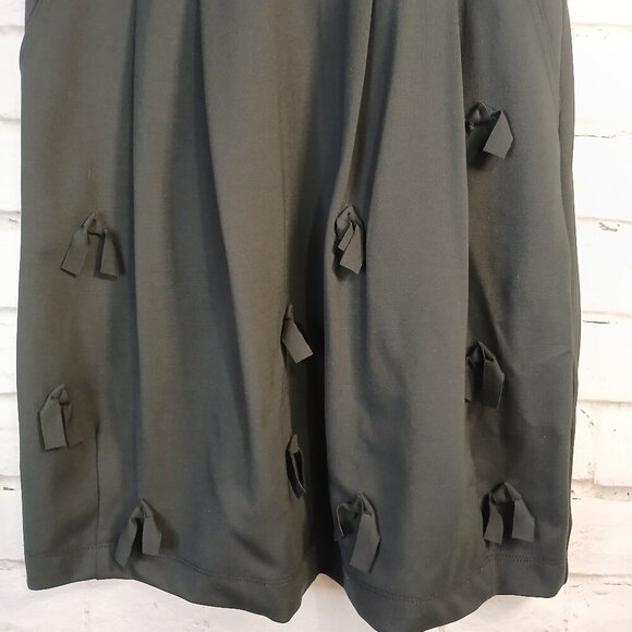 BITTE KAI RAND SKIRT, BLACK WITH BOW ACCENTS, PULL ON, SIZE MEDIUM?,WOMENS - Picture 3 of 8